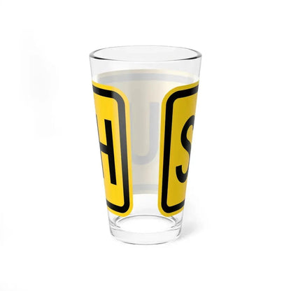 South plate small Wyoming (Wyoming) (Road Sign) Pint Glass 16oz - Go Mug Yourself