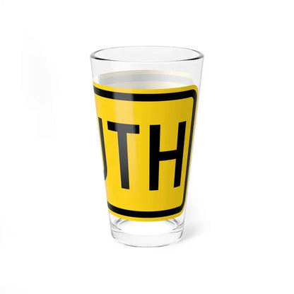 South plate small Wyoming (Wyoming) (Road Sign) Pint Glass 16oz - Go Mug Yourself