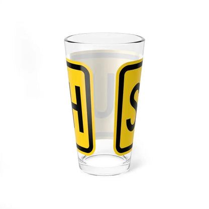 South plate small Wyoming (Wyoming) (Road Sign) Pint Glss 16oz - Go Mug Yourself