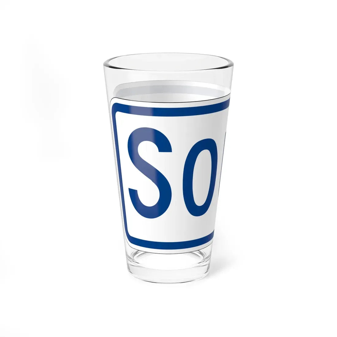 South plate South Carolina (South Carolina) (Road Sign) Pint Glass 16oz - Go Mug Yourself