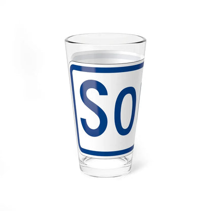 South plate South Carolina (South Carolina) (Road Sign) Pint Glass 16oz - Go Mug Yourself