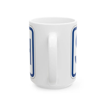 South plate South Carolina (South Carolina) (Road Sign) White Coffee Mug - Go Mug Yourself