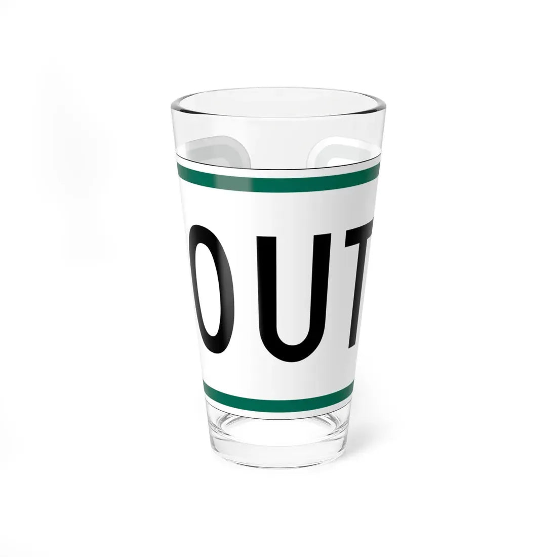 South plate South Dakota (South Dakota) (Road Sign) Pint Glass 16oz 16oz - Go Mug Yourself