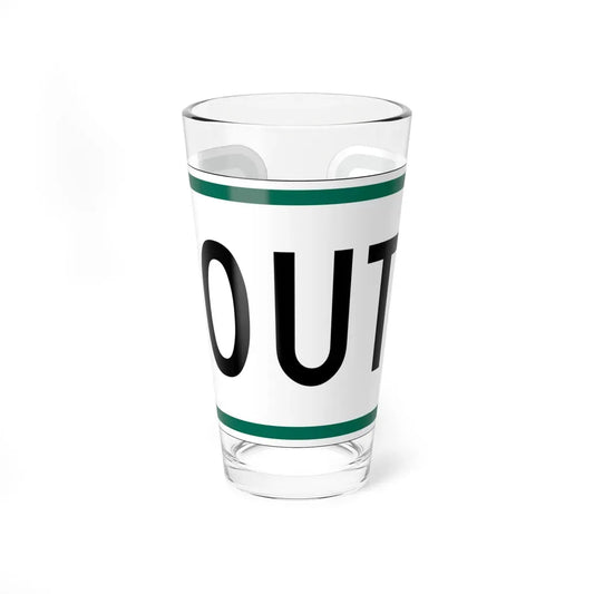 South plate South Dakota (South Dakota) (Road Sign) Pint Glass 16oz 16oz - Go Mug Yourself