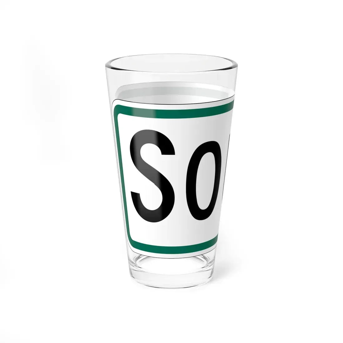 South plate South Dakota (South Dakota) (Road Sign) Pint Glass 16oz - Go Mug Yourself