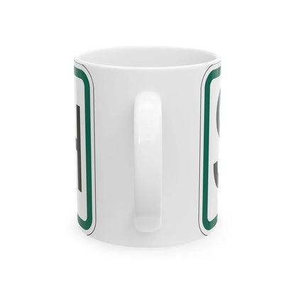 South plate South Dakota (South Dakota) (Road Sign) White Coffee Mug - Go Mug Yourself
