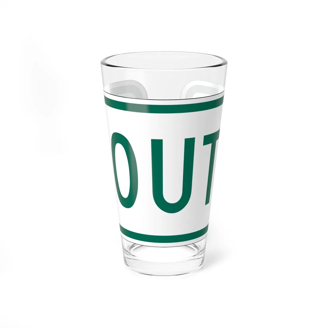 South plate Vermont (Vermont) (Road Sign) Pint Glass 16oz 16oz - Go Mug Yourself
