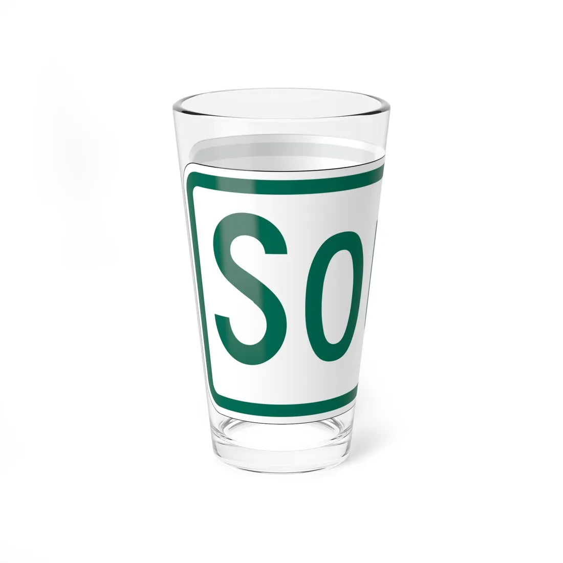 South plate Vermont (Vermont) (Road Sign) Pint Glass 16oz - Go Mug Yourself