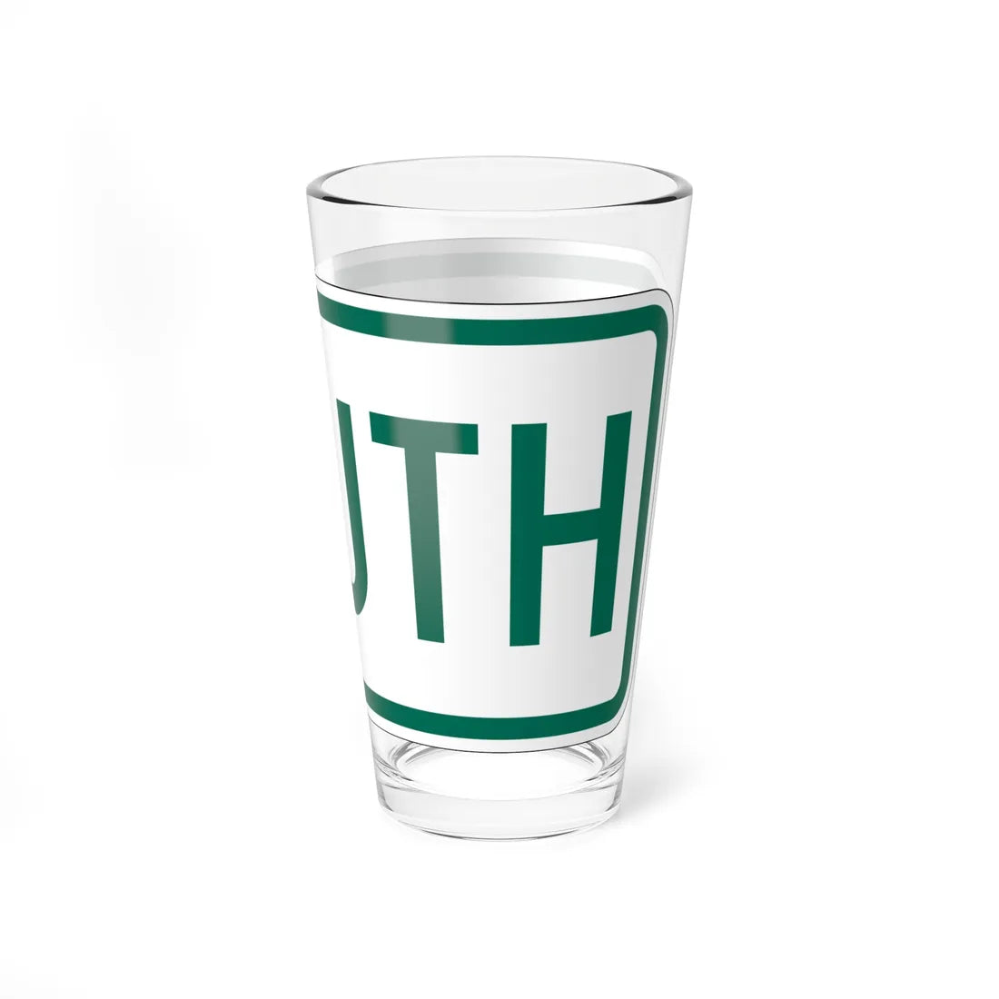 South plate Vermont (Vermont) (Road Sign) Pint Glass 16oz - Go Mug Yourself