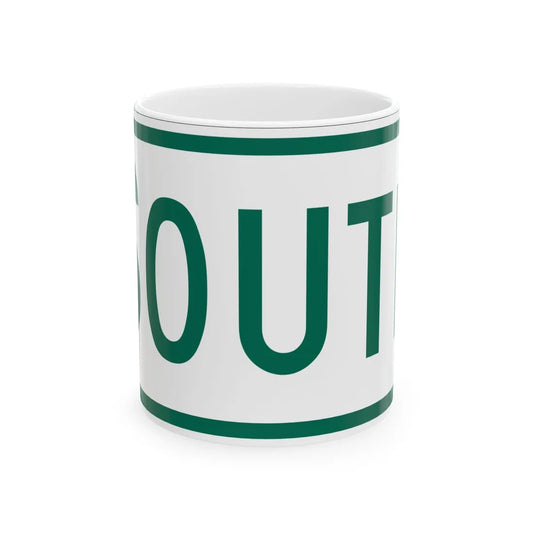 South plate Vermont (Vermont) (Road Sign) White Coffee Mug 11oz - Go Mug Yourself