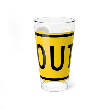 South plate Wyoming (Wyoming) (Road Sign) Pint Glass 16oz 16oz - Go Mug Yourself