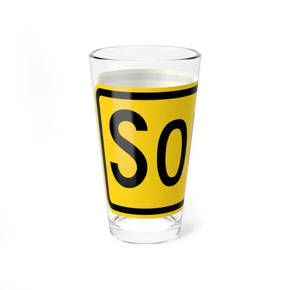 South plate Wyoming (Wyoming) (Road Sign) Pint Glass 16oz - Go Mug Yourself