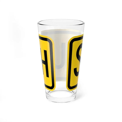 South plate Wyoming (Wyoming) (Road Sign) Pint Glass 16oz - Go Mug Yourself