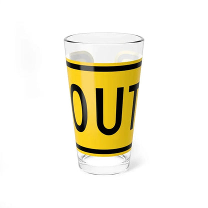 South plate Wyoming (Wyoming) (Road Sign) Pint Glss 16oz 16oz - Go Mug Yourself