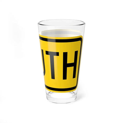 South plate Wyoming (Wyoming) (Road Sign) Pint Glss 16oz - Go Mug Yourself