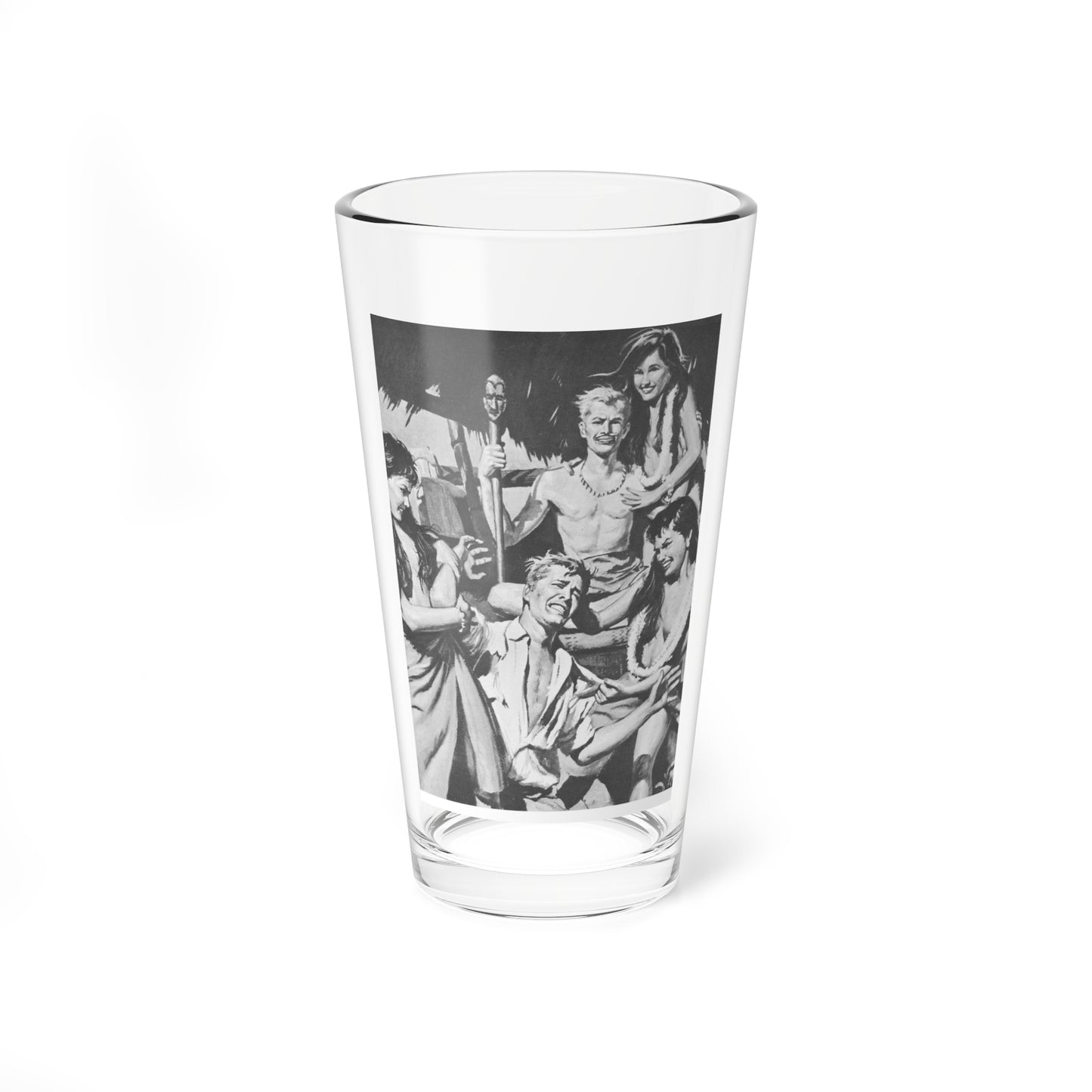 South-Sea-Stories-October-1961-4 (Magazine Illustration) Pint Glass 16oz-16oz-Go Mug Yourself