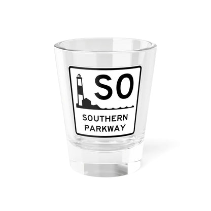 Southern Pkwy Shield (New York) (Road Sign) Shot Glass 1.5oz 1.5oz - Go Mug Yourself