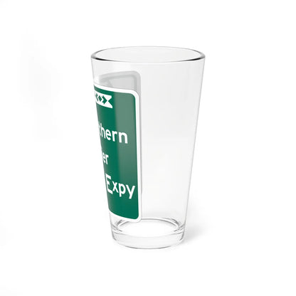 Southern Tier Expressway (New York) (Road Sign) Pint Glass 16oz - Go Mug Yourself