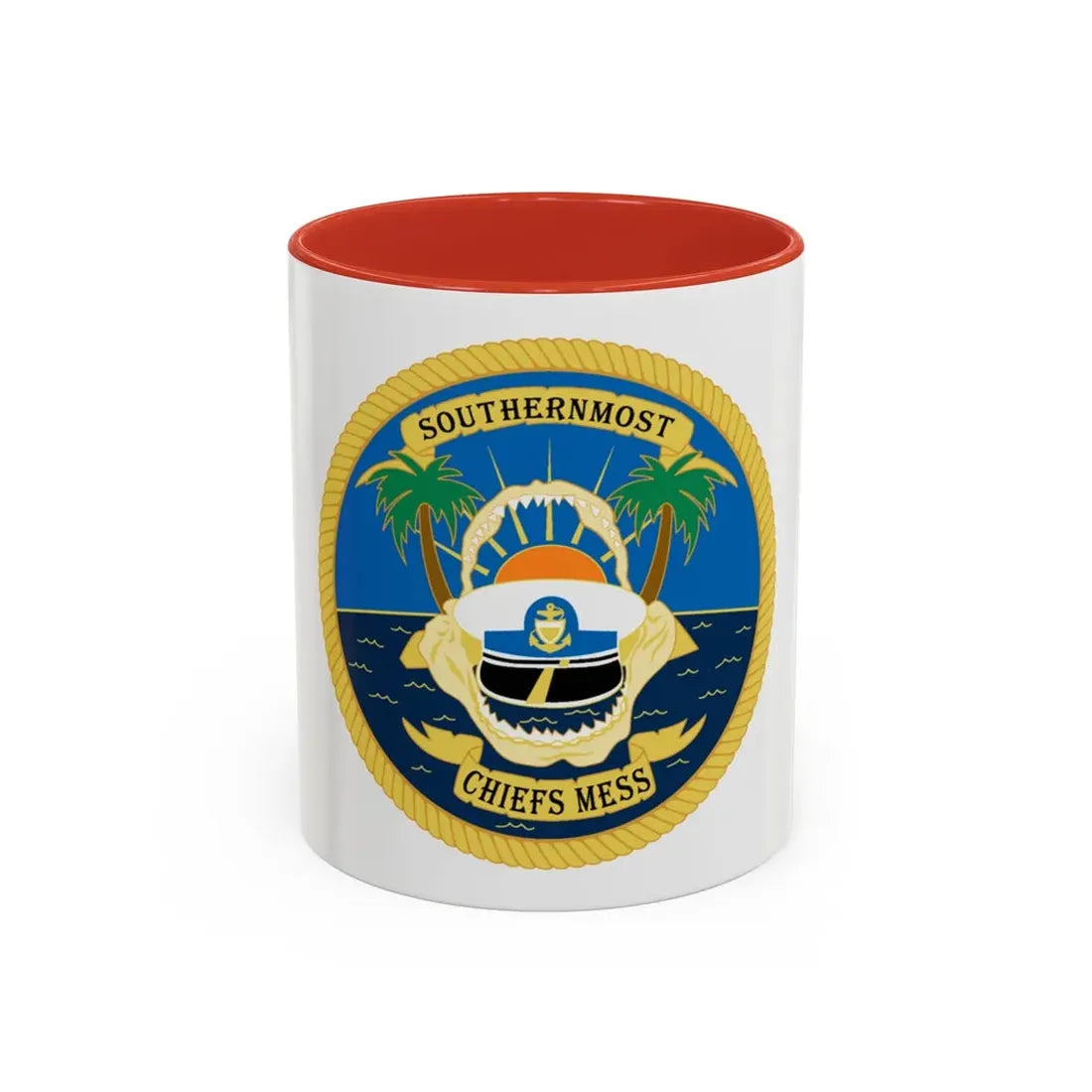 SOUTHERNMOST Chiefs Mess (U.S. Coast Guard) Accent Coffee Mug 11oz Red - Go Mug Yourself