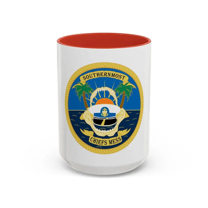 SOUTHERNMOST Chiefs Mess (U.S. Coast Guard) Accent Coffee Mug 15oz Red - Go Mug Yourself