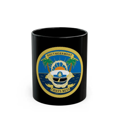 SOUTHERNMOST Chiefs Mess (U.S. Coast Guard) Black Coffee Mug 11oz - Go Mug Yourself
