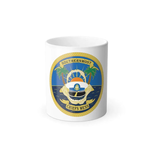 SOUTHERNMOST Chiefs Mess (U.S. Coast Guard) Color Changing Coffee Mug 11oz - Go Mug Yourself