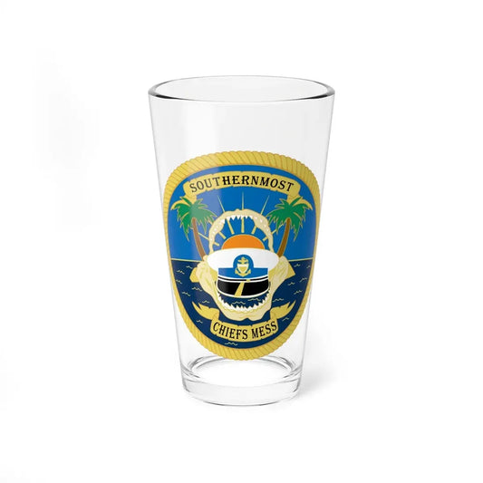 SOUTHERNMOST Chiefs Mess (U.S. Coast Guard) Pint Glass 16oz 16oz - Go Mug Yourself