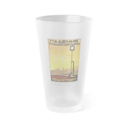 Soviet Era Poster 101 - Frosted Pint Glass 16oz Default Title - Go Mug Yourself