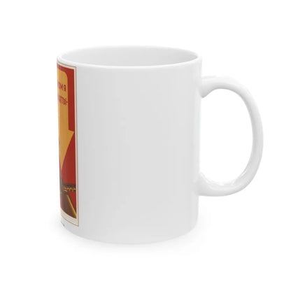 Soviet Era Poster 102 - White Coffee Mug-Go Mug Yourself