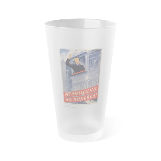 Soviet Era Poster 103 - Frosted Pint Glass 16oz-Go Mug Yourself