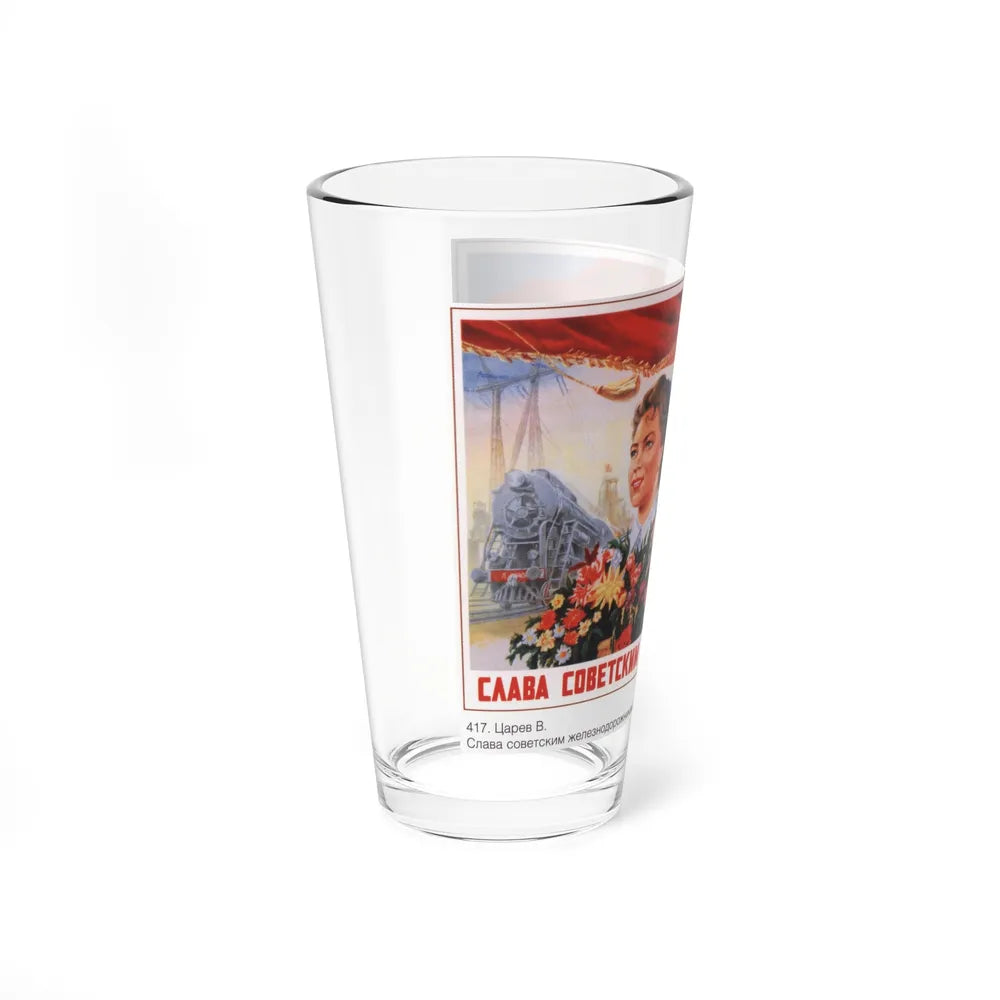 Soviet Era Poster 108 - Pint Glass 16oz-Go Mug Yourself