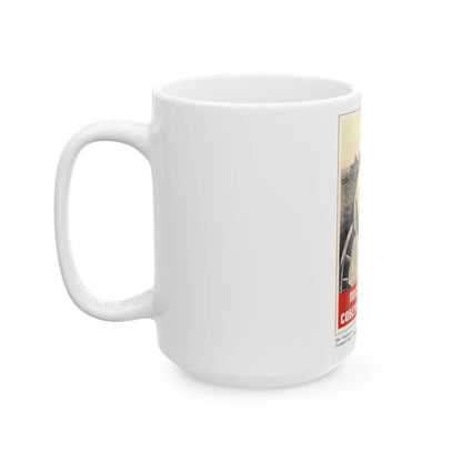 Soviet Era Poster 11 - White Coffee Mug-Go Mug Yourself