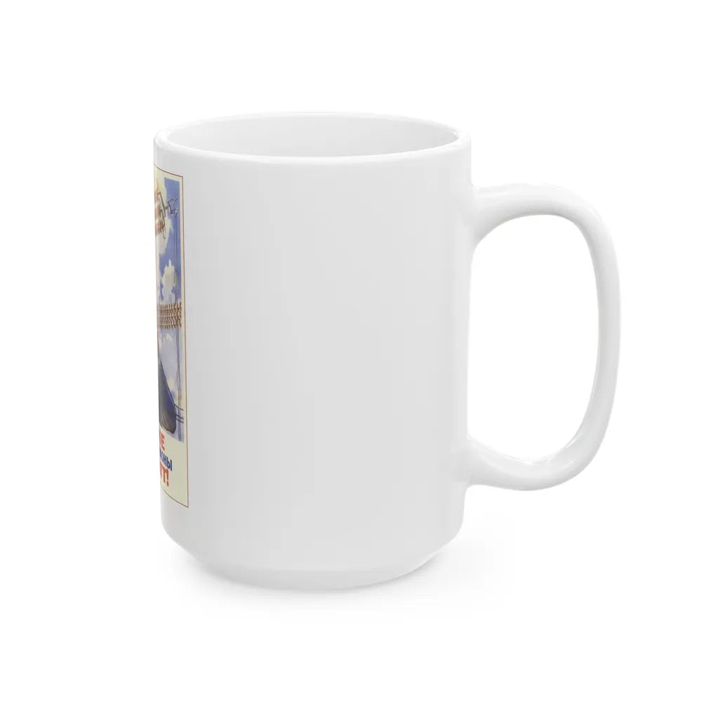 Soviet Era Poster 110 - White Coffee Mug-Go Mug Yourself