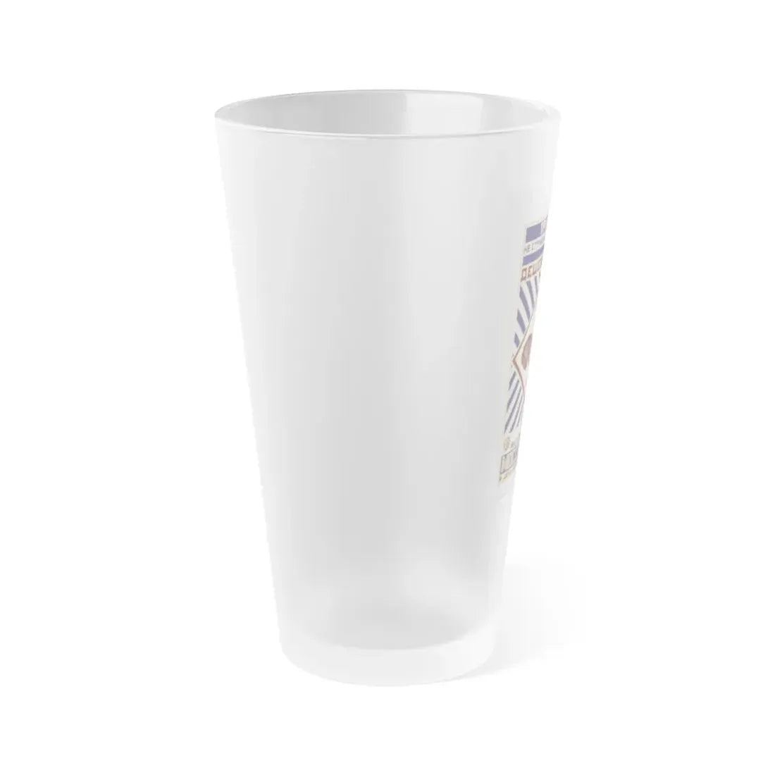Soviet Era Poster 117 - Frosted Pint Glass 16oz - Go Mug Yourself