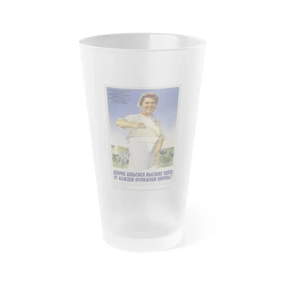 Soviet Era Poster 13 - Frosted Pint Glass 16oz Default Title - Go Mug Yourself