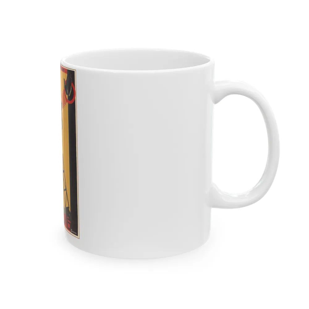 Soviet Era Poster 131 - White Coffee Mug-Go Mug Yourself