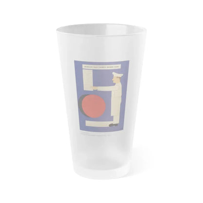 Soviet Era Poster 140 - Frosted Pint Glass 16oz 16oz Frosted - Go Mug Yourself