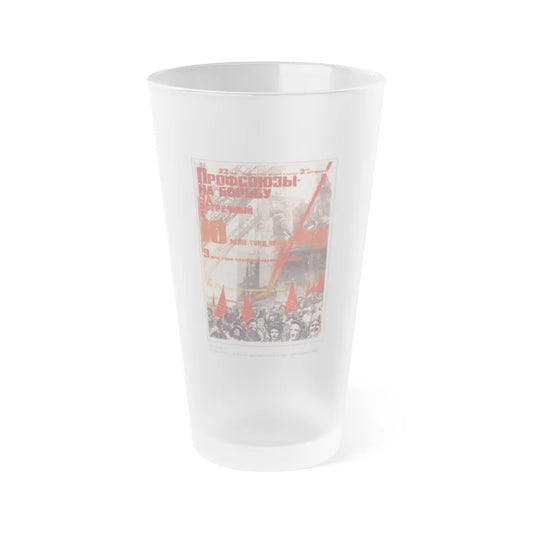 Soviet Era Poster 153 - Frosted Pint Glass 16oz-16oz-Frosted-Go Mug Yourself