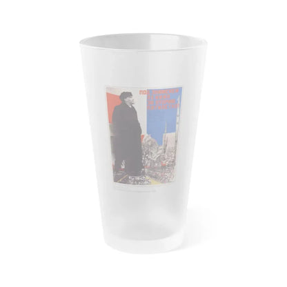 Soviet Era Poster 155 - Frosted Pint Glass 16oz 16oz Frosted - Go Mug Yourself