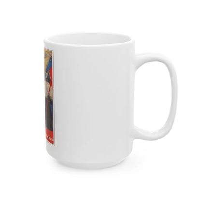 Soviet Era Poster 156 - White Coffee Mug-Go Mug Yourself