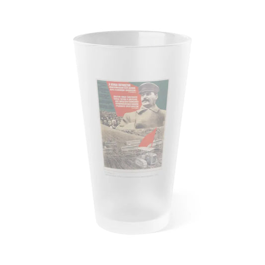 Soviet Era Poster 158 - Frosted Pint Glass 16oz-16oz-Frosted-Go Mug Yourself