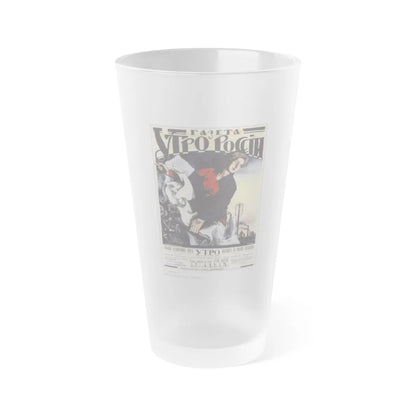 Soviet Era Poster 205 - Frosted Pint Glass 16oz-16oz-Frosted-Go Mug Yourself