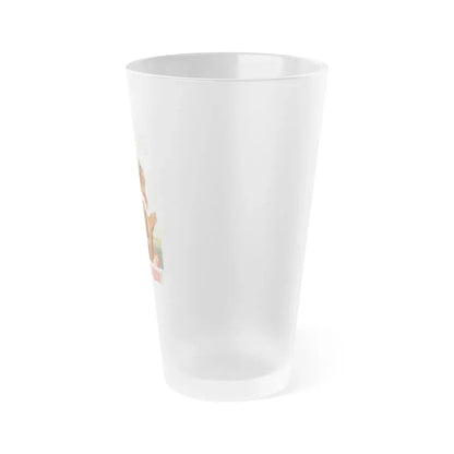 Soviet Era Poster 220 - Frosted Pint Glass 16oz - Go Mug Yourself
