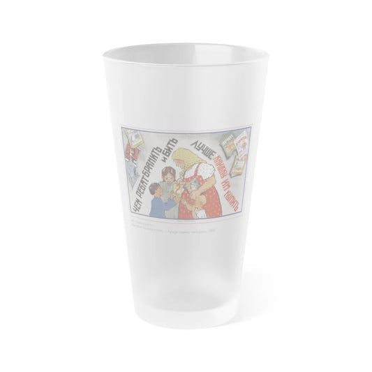 Soviet Era Poster 223 - Frosted Pint Glass 16oz-16oz-Frosted-Go Mug Yourself