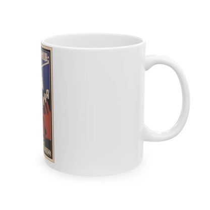 Soviet Era Poster 228 - White Coffee Mug-Go Mug Yourself