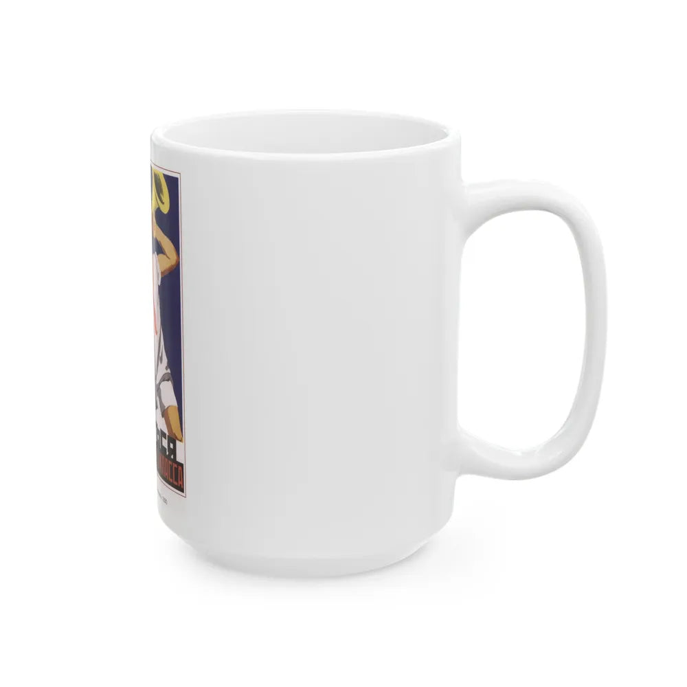 Soviet Era Poster 230 - White Coffee Mug-Go Mug Yourself