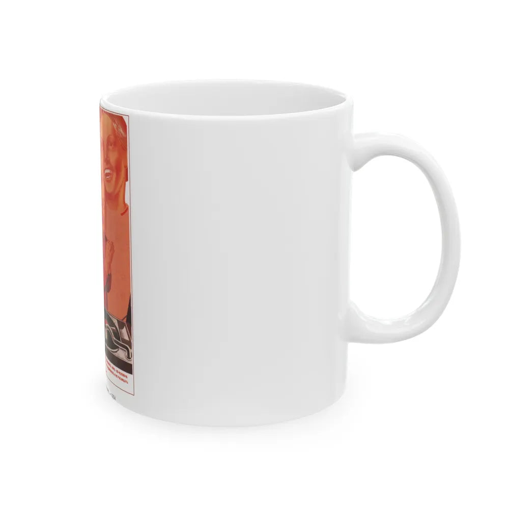 Soviet Era Poster 234 - White Coffee Mug-Go Mug Yourself