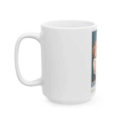 Soviet Era Poster 235 - White Coffee Mug-Go Mug Yourself