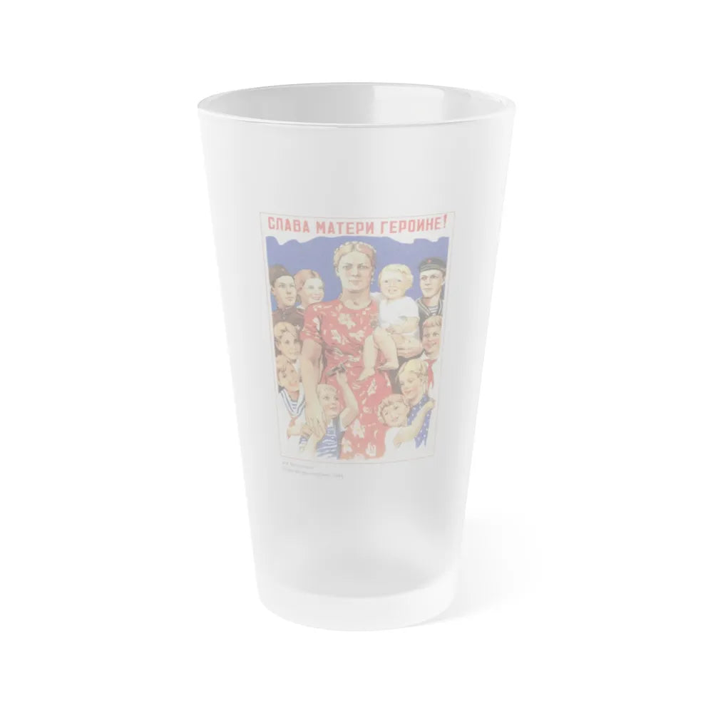 Soviet Era Poster 237 - Frosted Pint Glass 16oz-16oz-Frosted-Go Mug Yourself