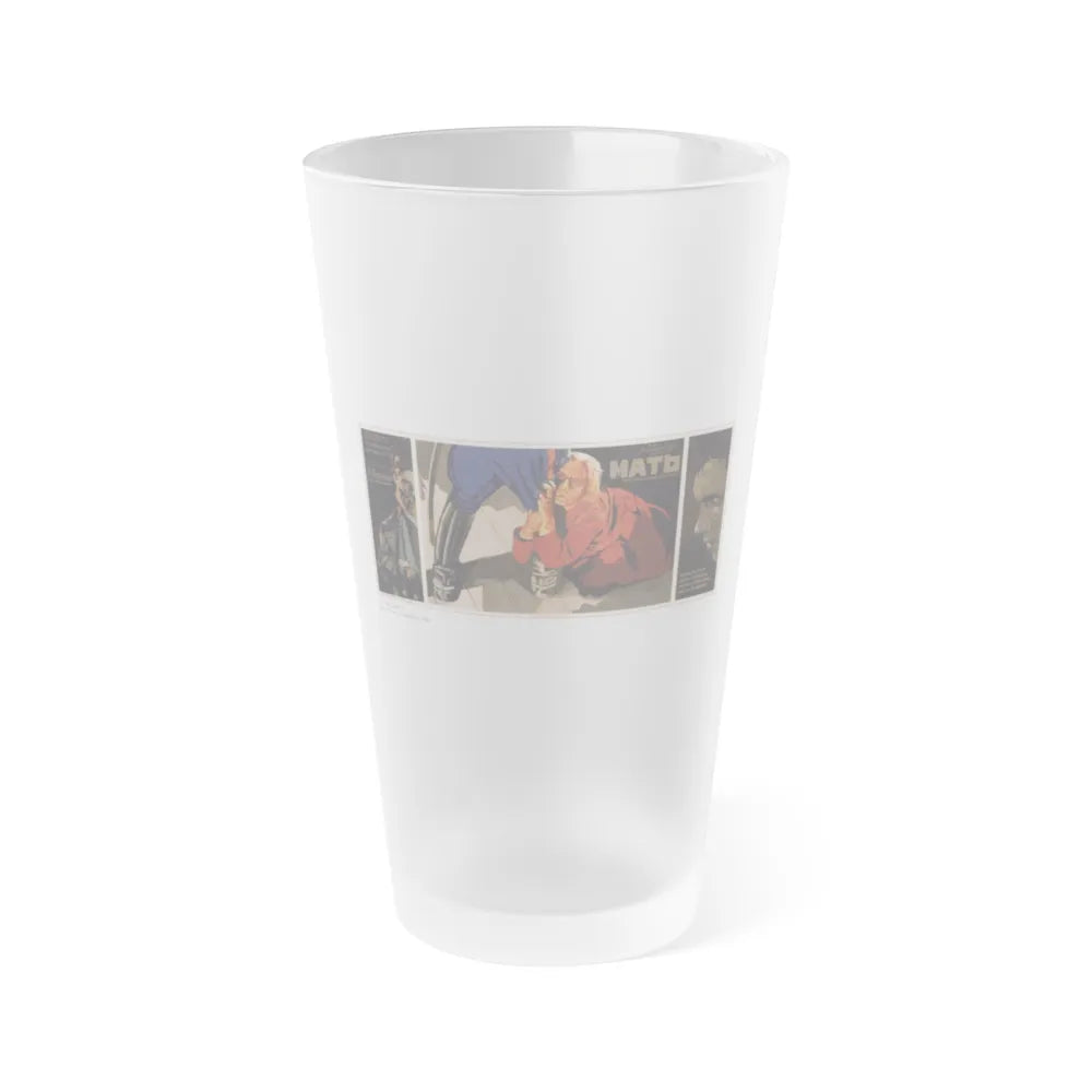 Soviet Era Poster 24 - Frosted Pint Glass 16oz-Go Mug Yourself